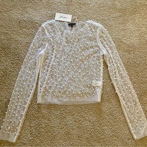 Pearl Mesh Top